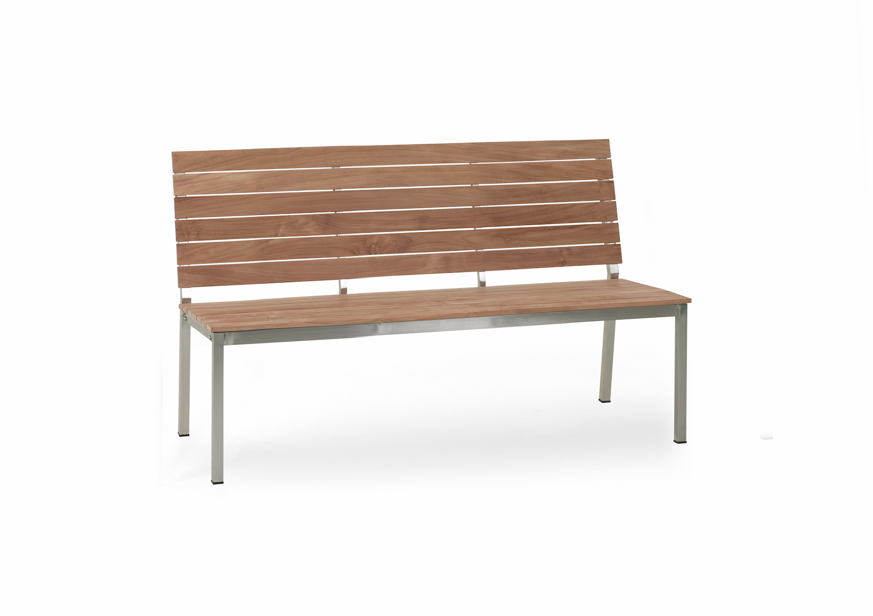 Teak-ušľachtilá oceľ lavica Stockholm L