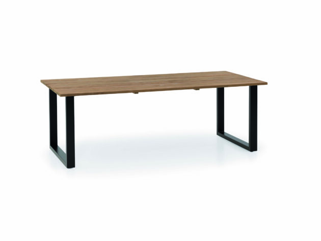 Stôl Bern 220 cm – Recyklovaný teak a industriálny dizajn