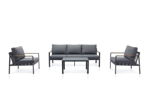 Hliníkový set Salzkammergut – Jemná elegancia a teakové drevo