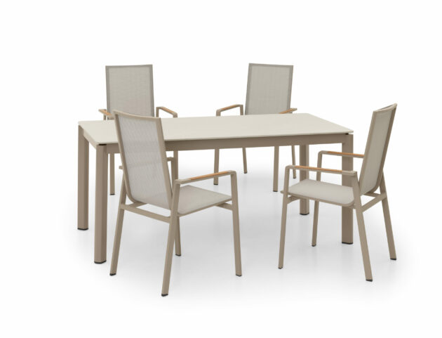 Hliníkový set Oslo 180 – Keramika, teak a vysoký komfort