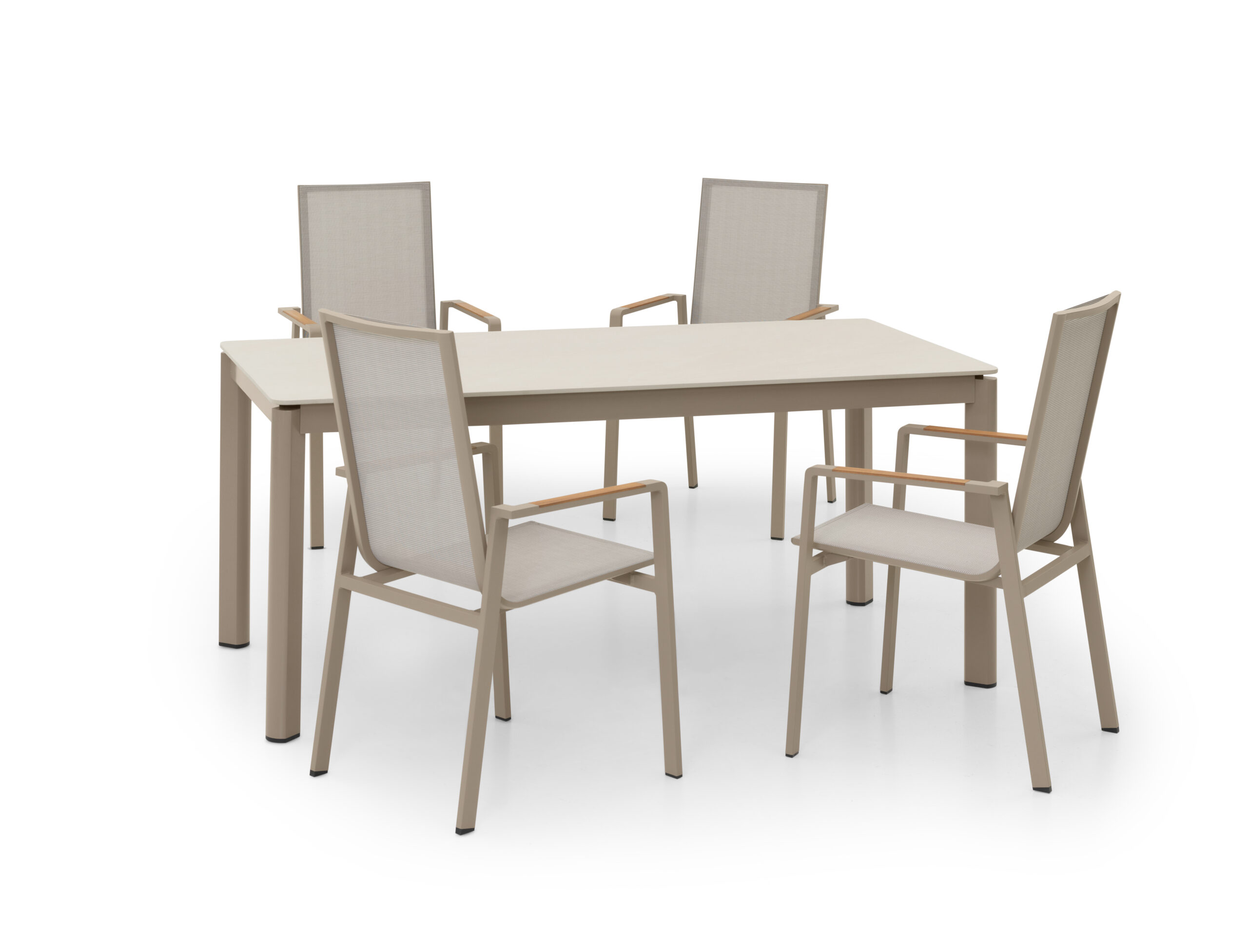 Hliníkový set Oslo 180 – Keramika, teak a vysoký komfort